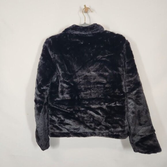 Love83 Faux Fur Jacket in Black - Size Medium - Picture 4 of 9